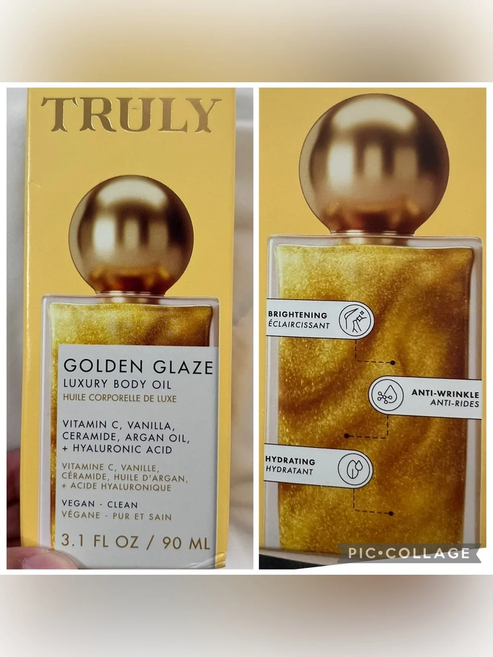 TRULY Golden Glaze Luxury Body Oil Shimmering Gold